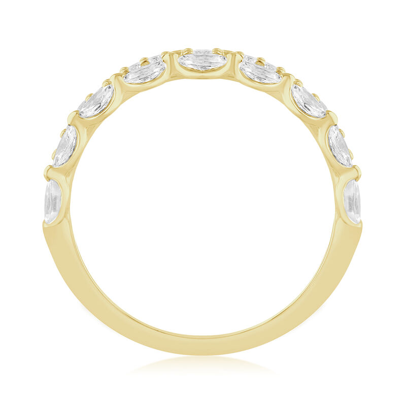 Lab Grown Diamond 1/2ctw. Marquise and Round Double Row Wedding Ring in 14k Yellow Gold image number null